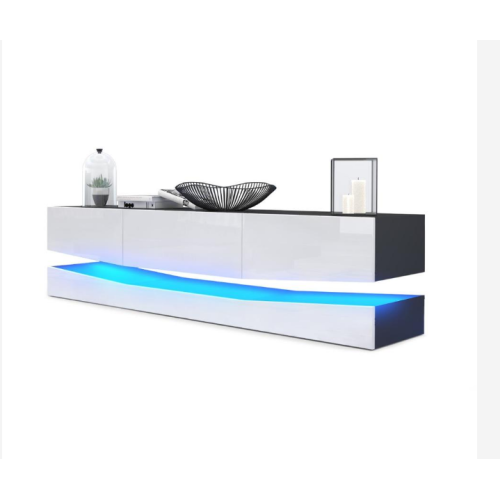 Floating Wall Mounted TV Stand with LED Lights